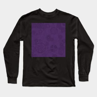 Gallifrey Pattern - Purple Long Sleeve T-Shirt